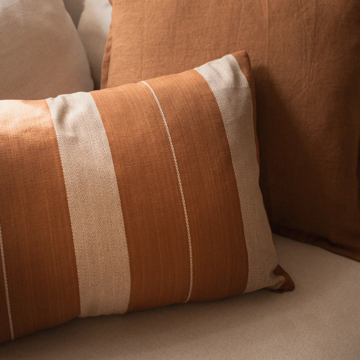 Caravan Rectangular Cushion Cover – Cognac