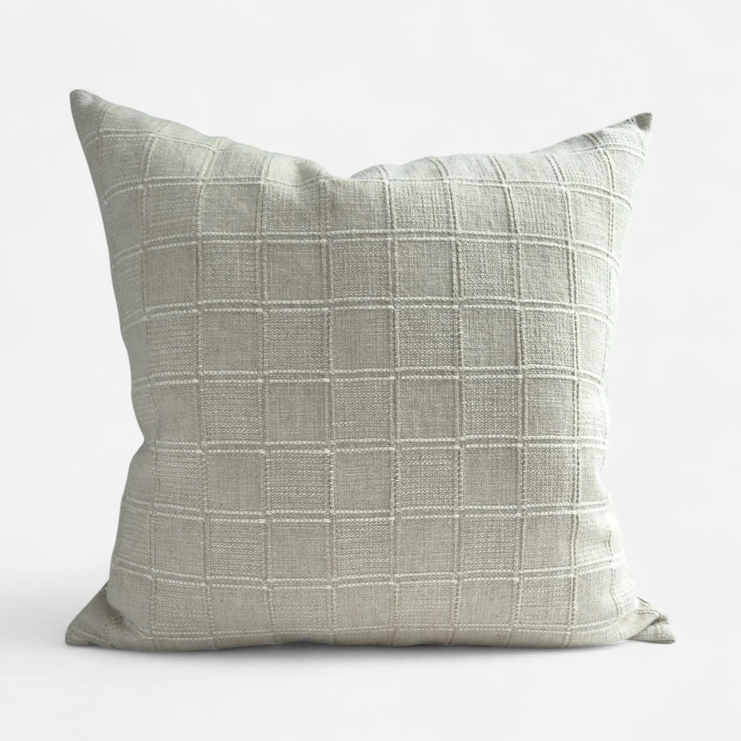 Textured linen blend cushion cover in cream
