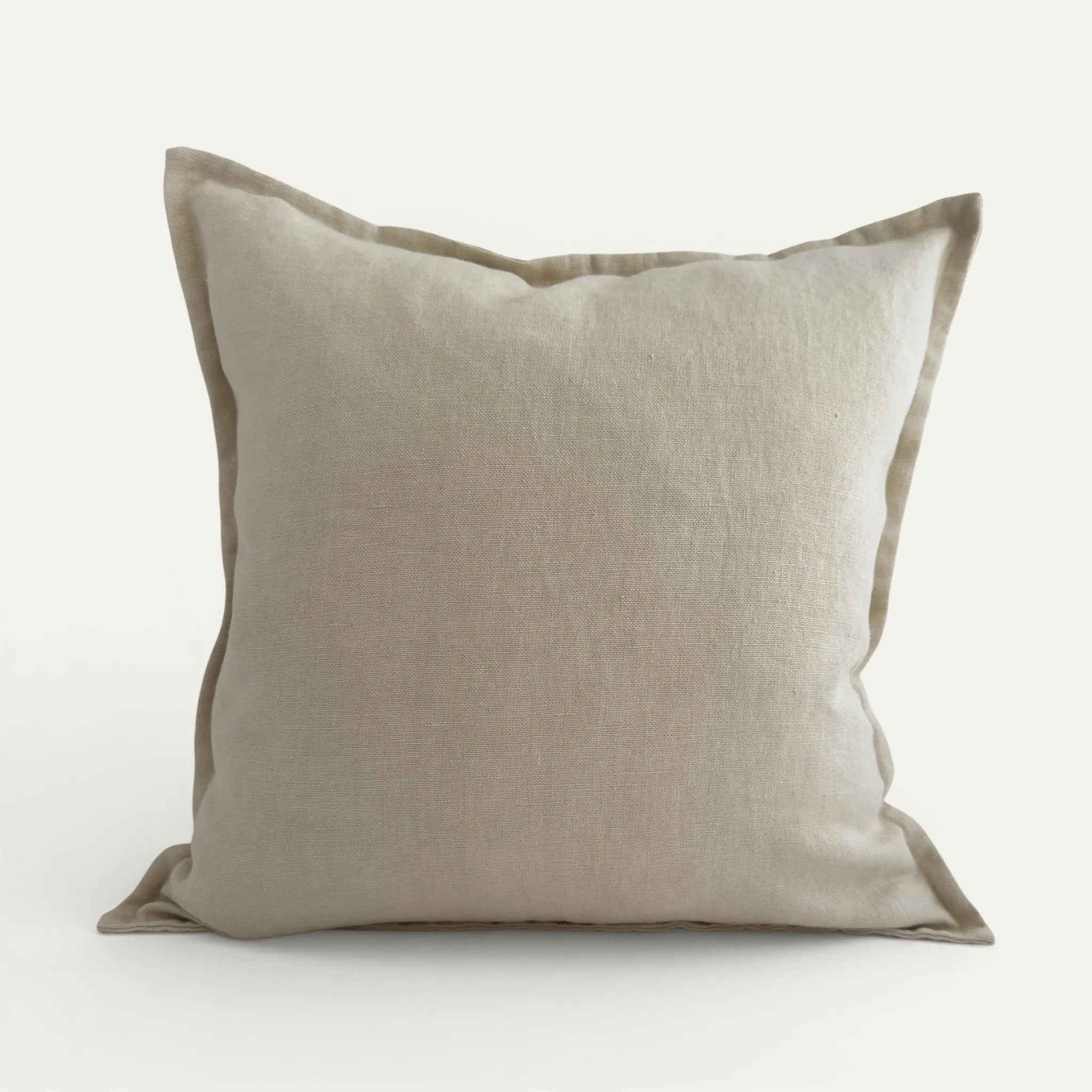 Cream linen cushion cover