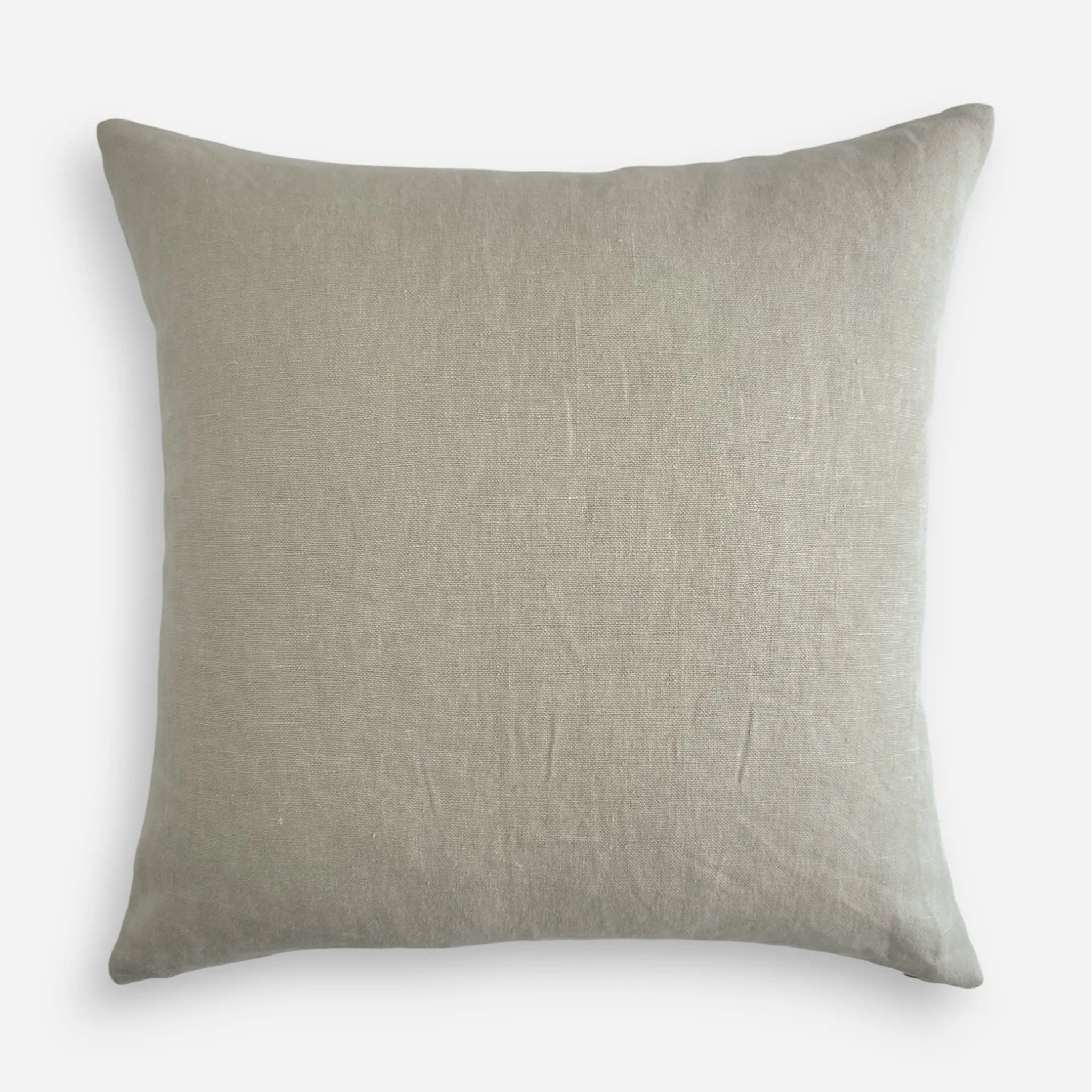 Off white linen reverse side of the cushion