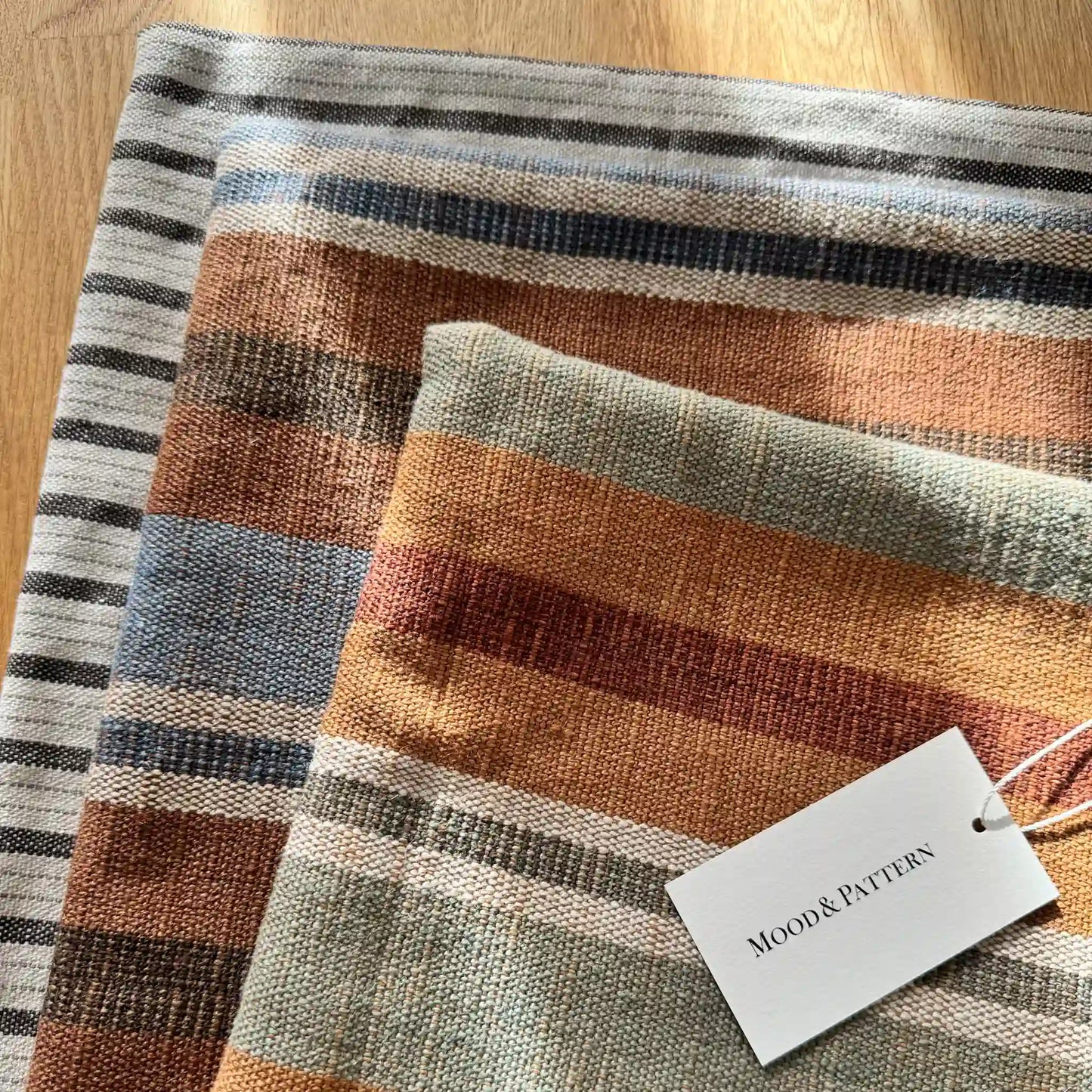 Mood & Pattern cushion covers with brand tag
