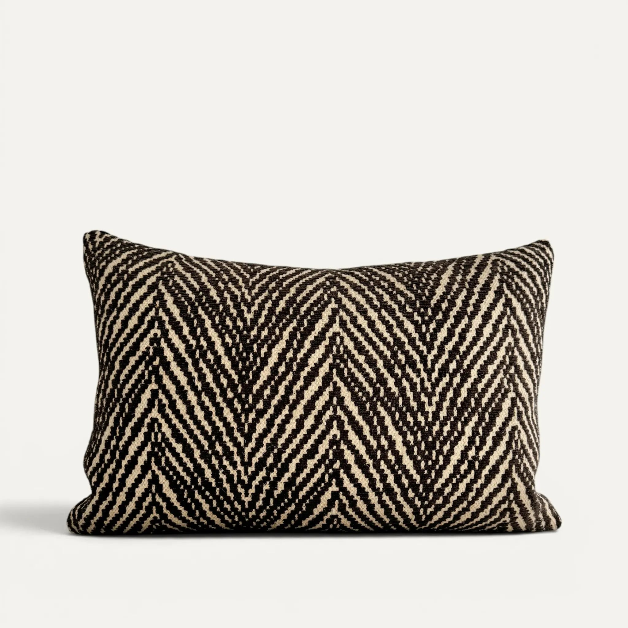 Plume Chevron Cushion Cover – Chocolate