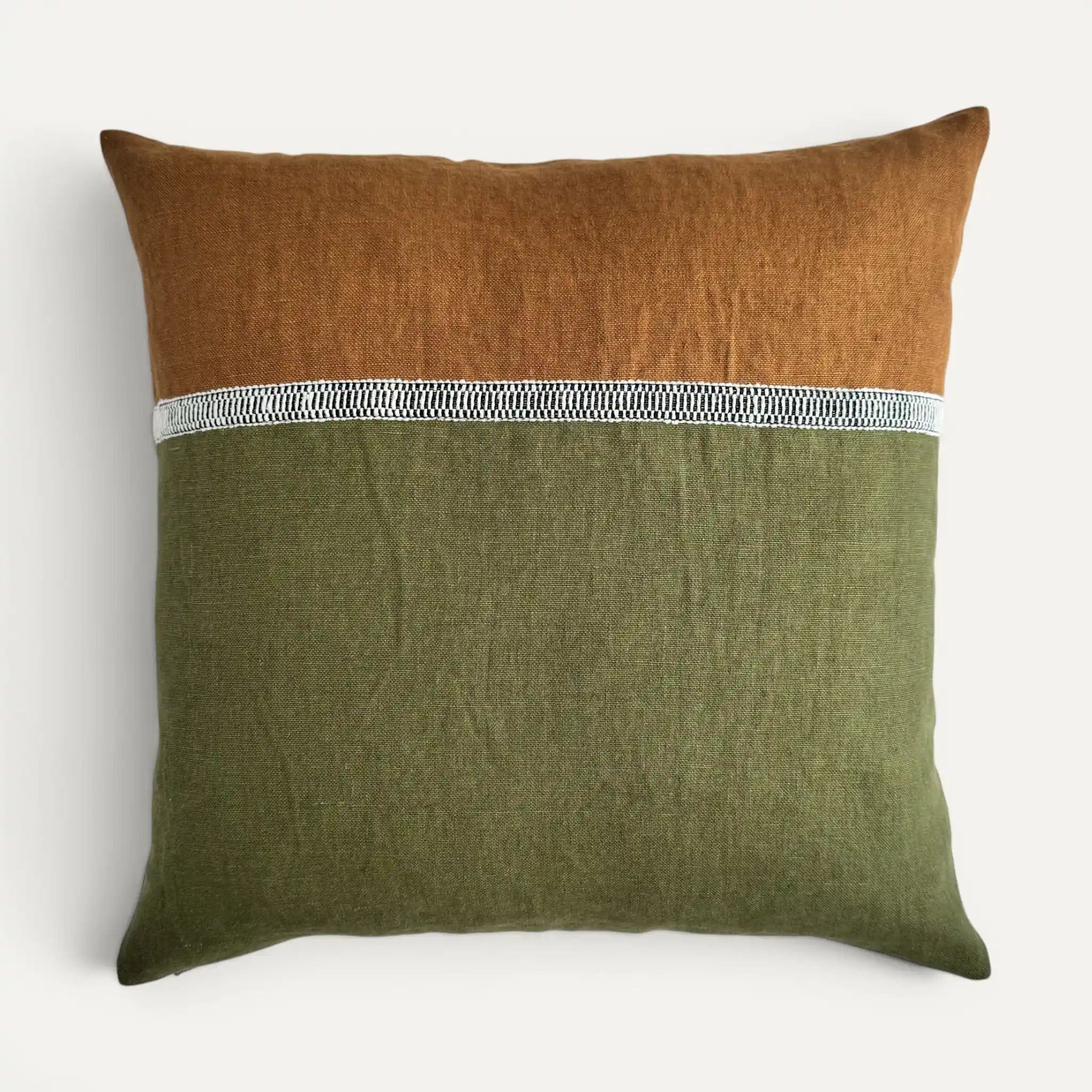 Horizon Linen Cushion Cover – Olive
