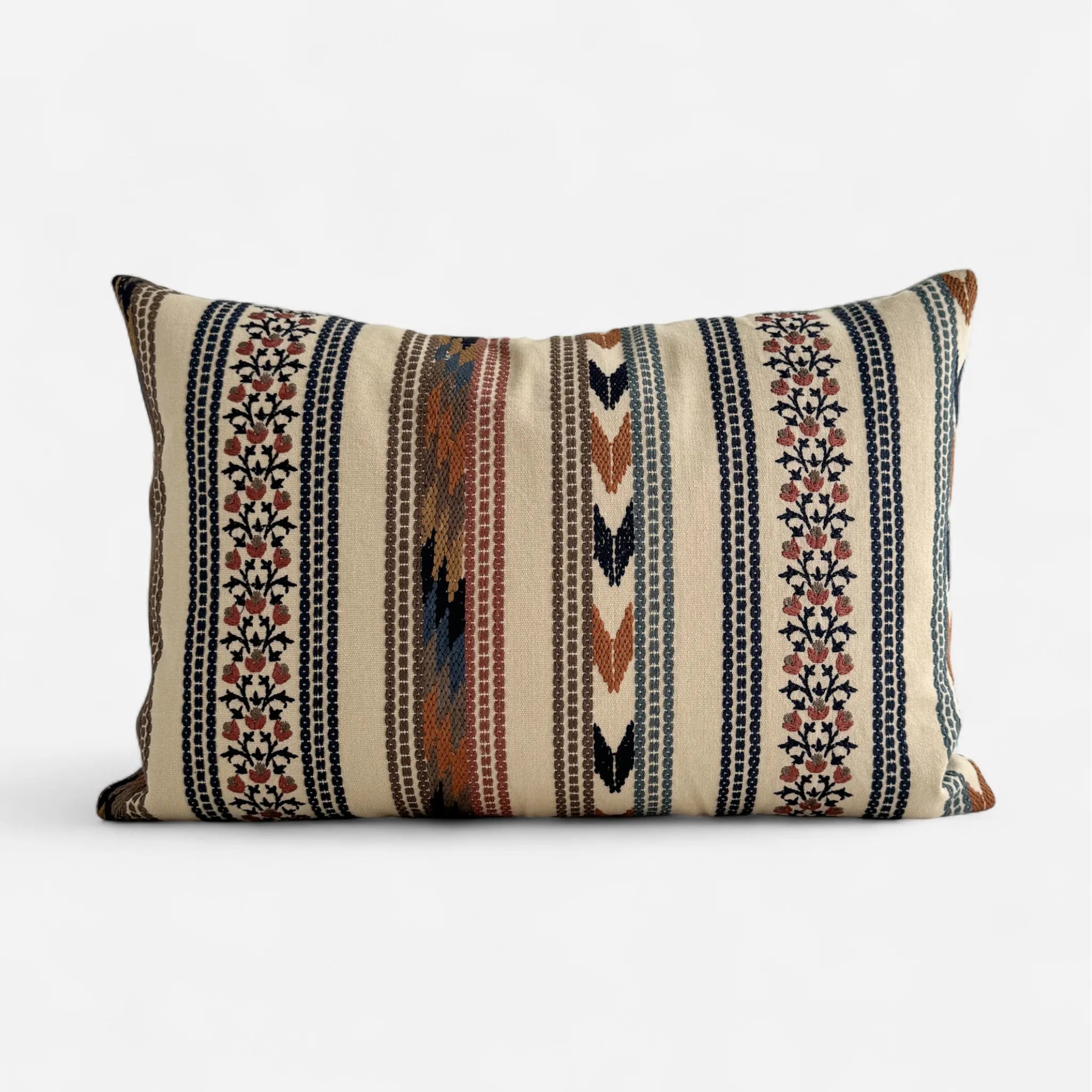 William Morris Bloomsbury Stripe lumbar cushion, 40x60 cm