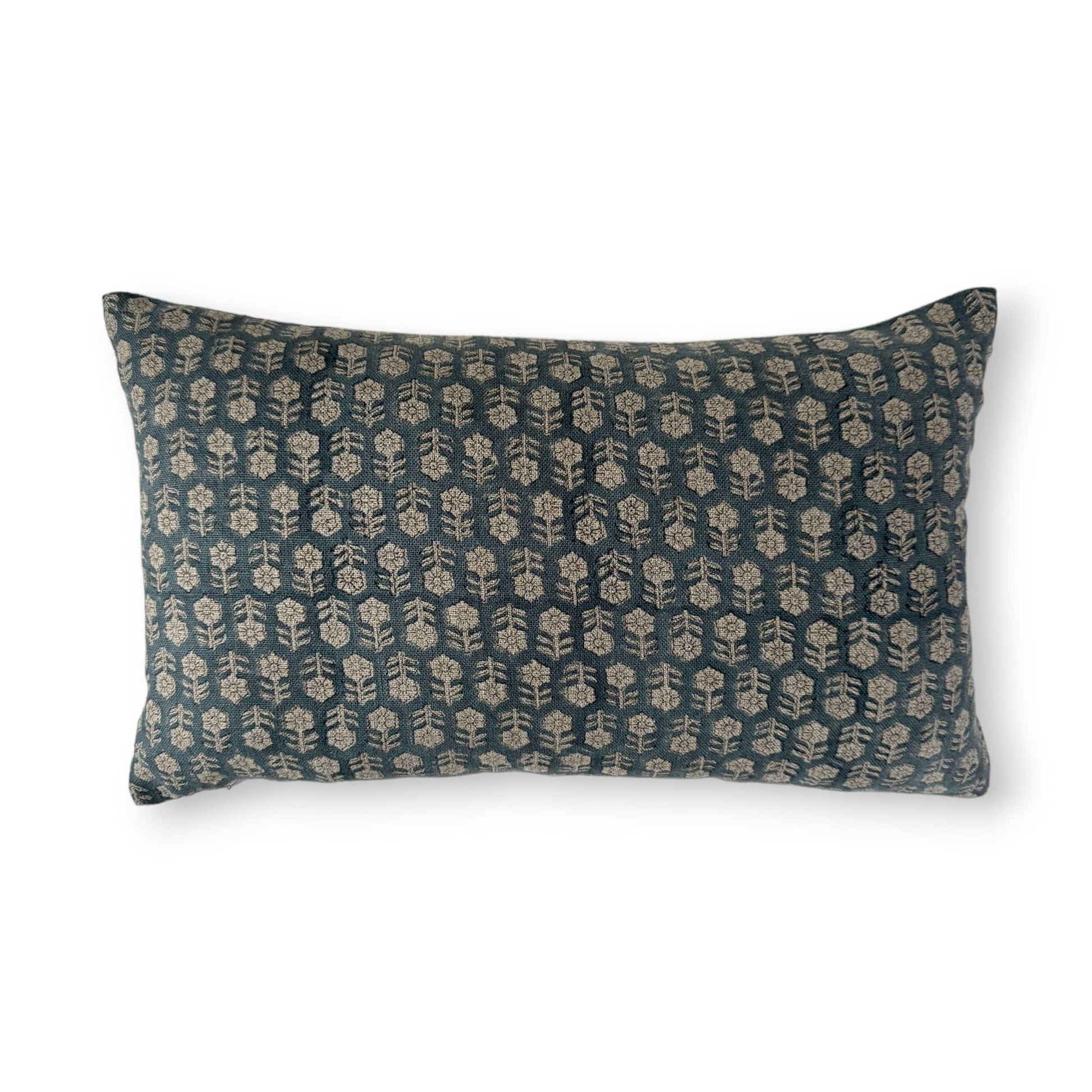 30x50 cm blue floral cushion cover