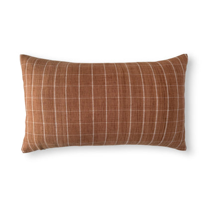 30x50 cm orange check cushion cover