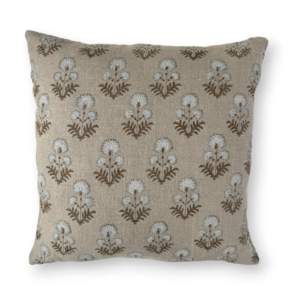 50x50 cm linen white floral cushion cover