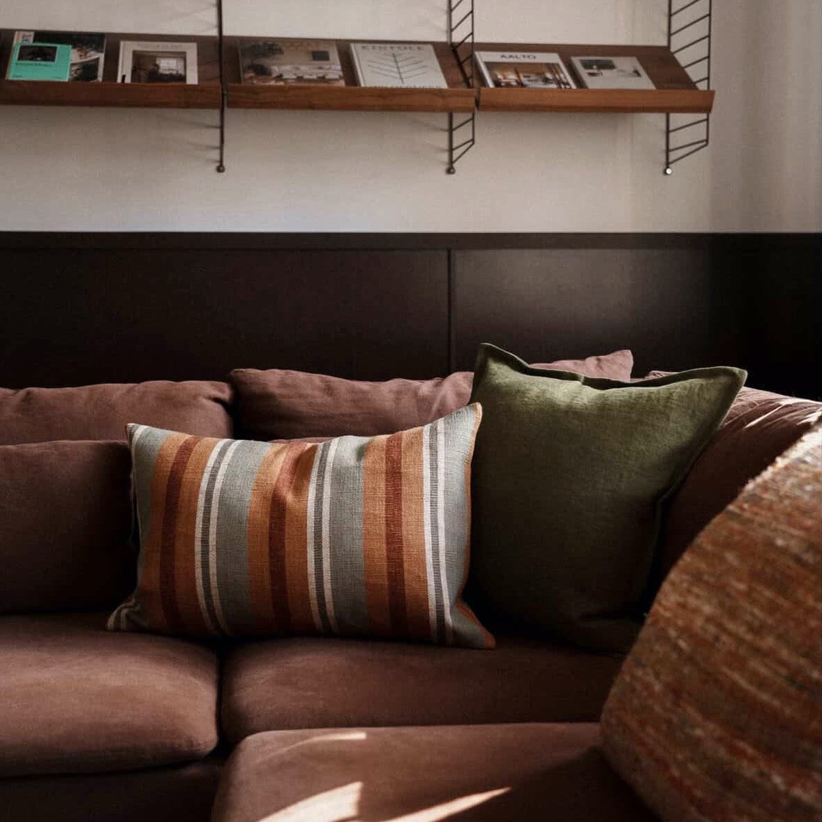 Essential Elegance Linen Cushion Cover - Olive