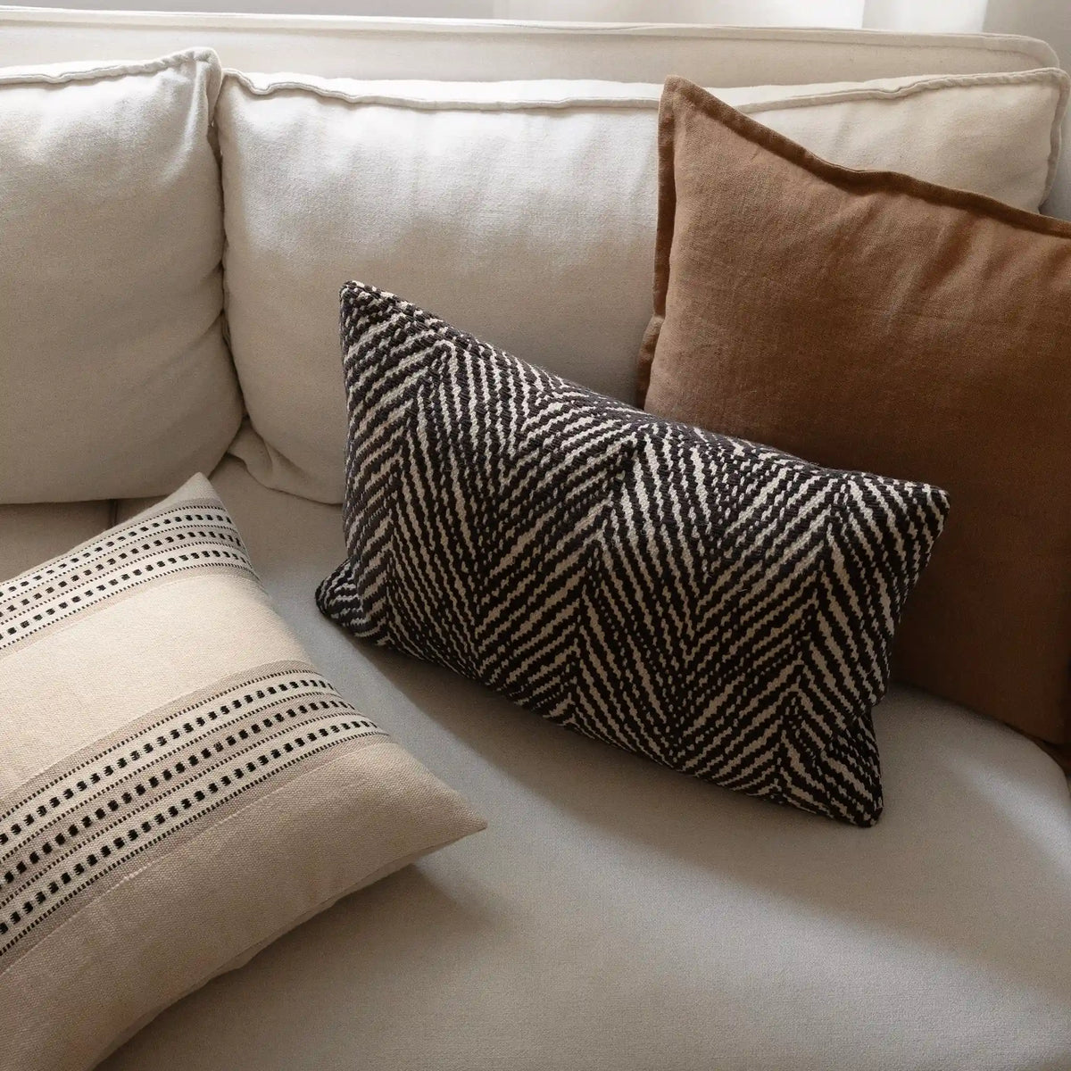 Plume Cushion Set - Tan/Sand