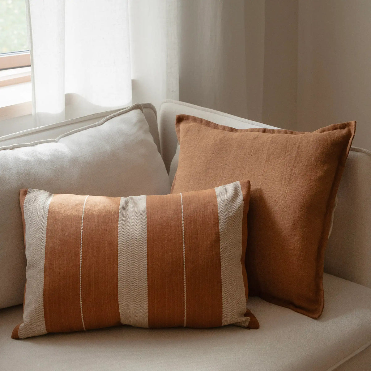 Caravan Rectangular Cushion Cover – Cognac