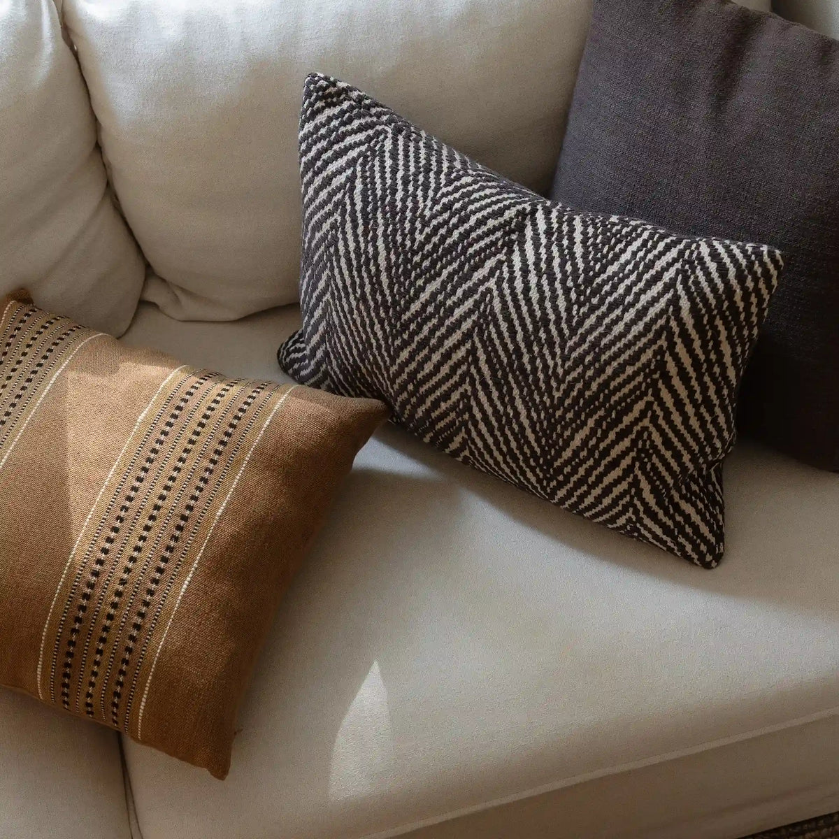 Grove Textured Cushion Cover – Cacao