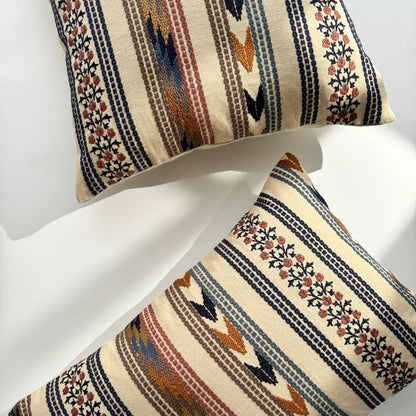 Atelier Embroidered Floral Stripe Cushion Cover