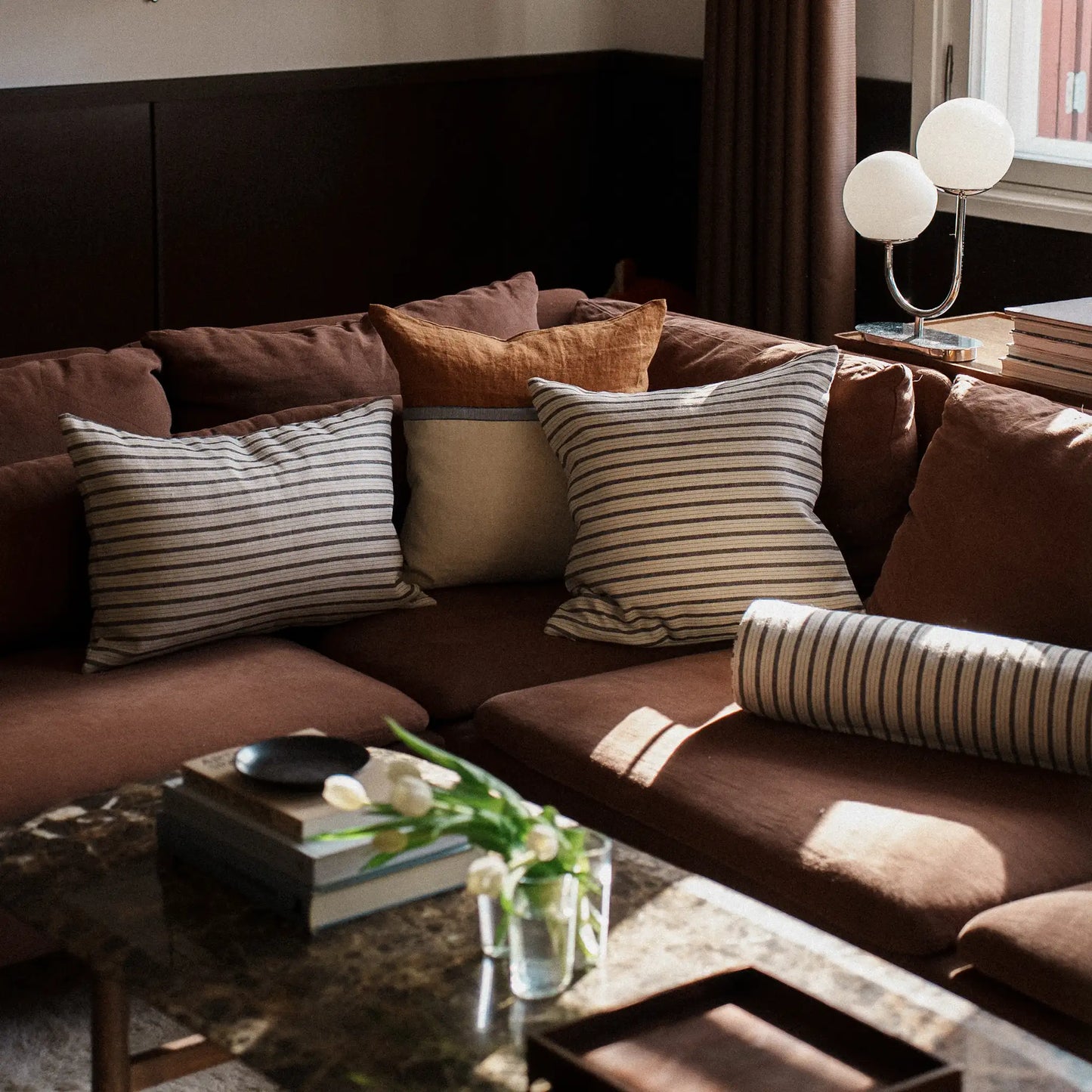 Horizon Linen Cushion Cover – Sand