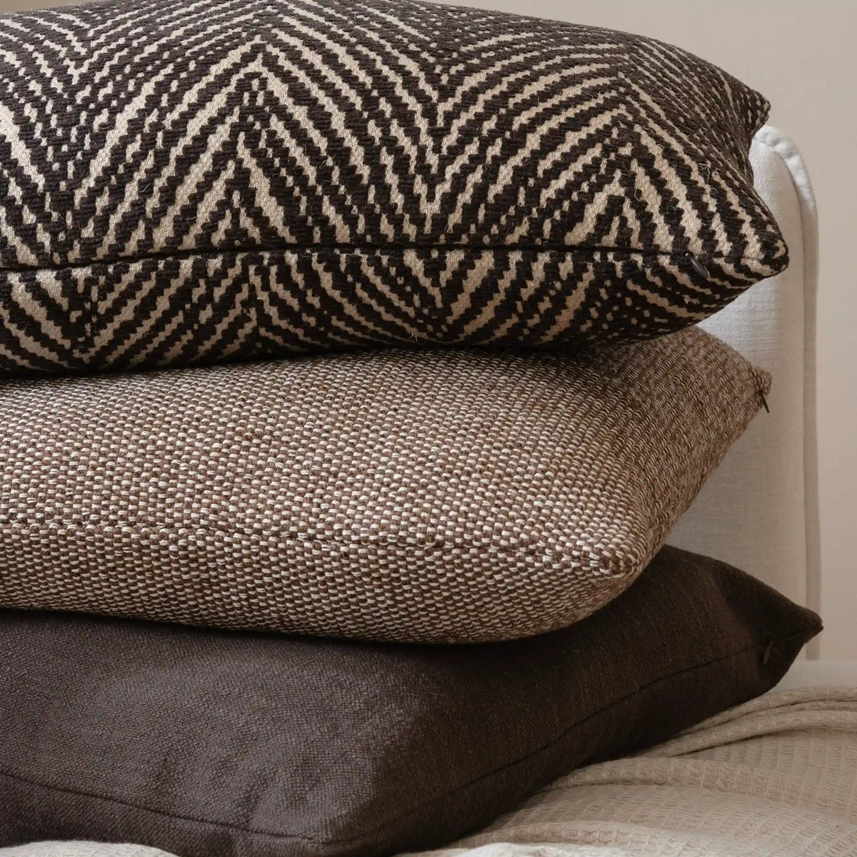 Cocoon Textured Cushion Cover – Milk Chocolate