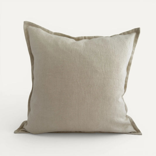 Cream linen cushion cover 
