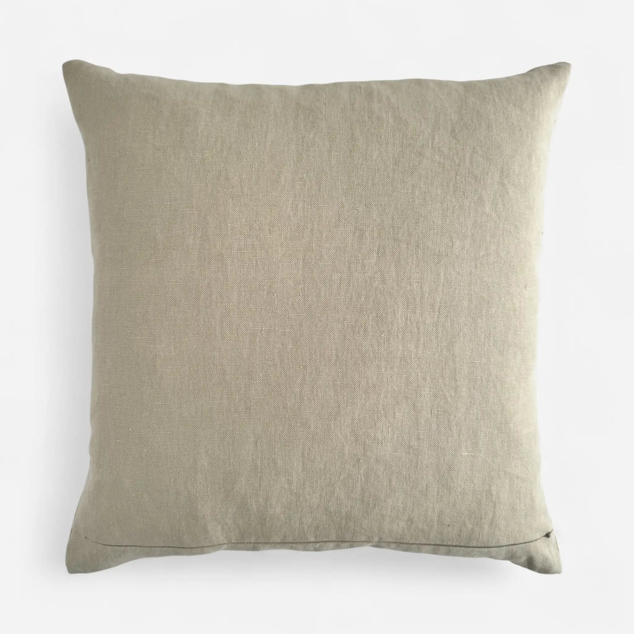Off white linen reverse side of the cushion