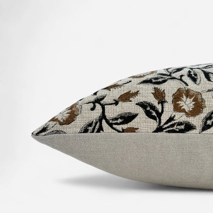 Desire for Beauty Hand Block-Printed Cushion Cover – Brown/Black
