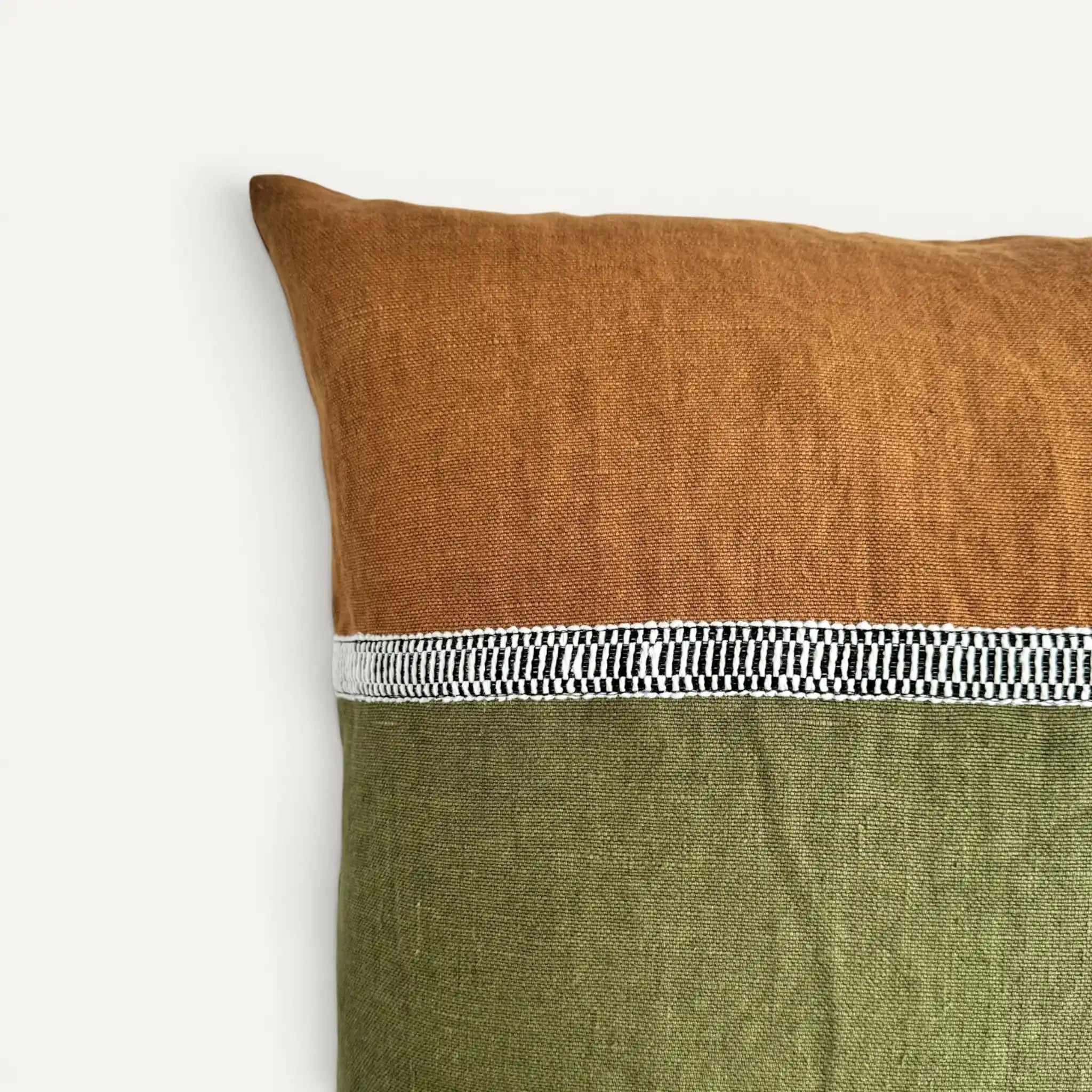 Horizon Linen Cushion Cover – Olive