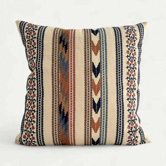 William Morris Bloomsbury Stripe floral cushion cover