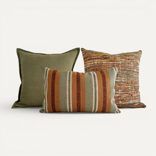 Green and orange cushion combo