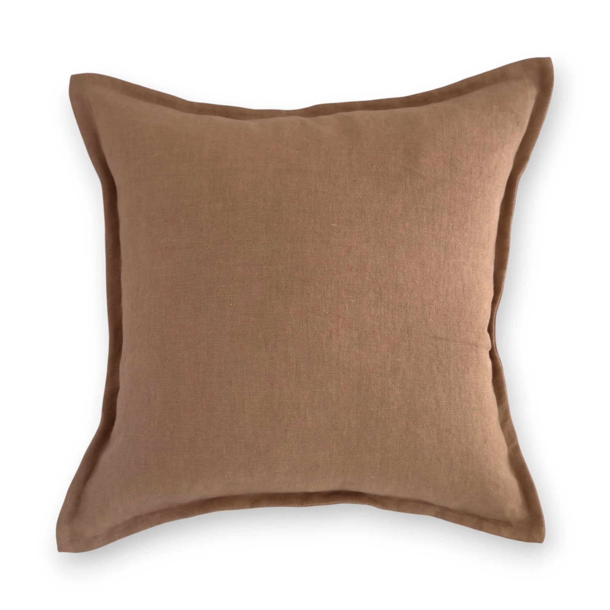 Brown linen cushion cover, 50x50 cm