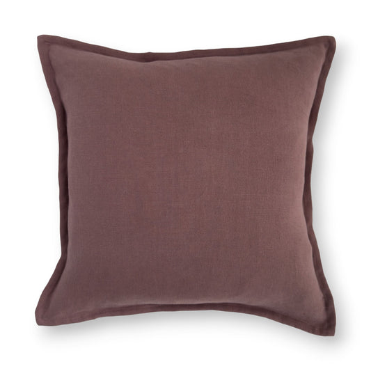 Mauve purple linen solid color cushion cover 50 x 50 cm