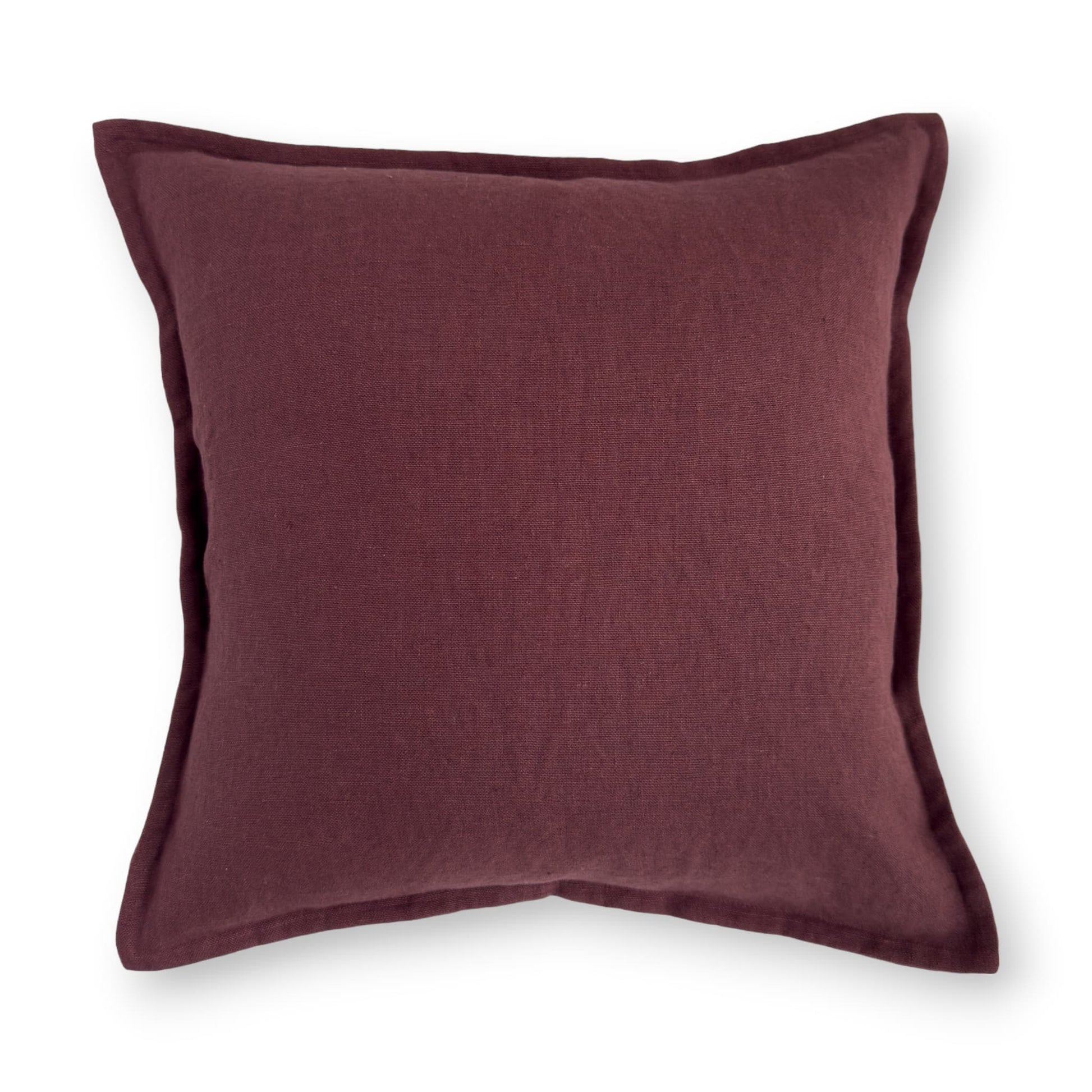 Purple linen solid color cushion cover 50 x 50 cm