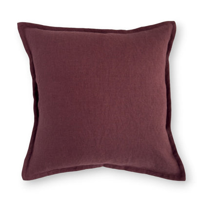 Purple linen solid color cushion cover 50 x 50 cm