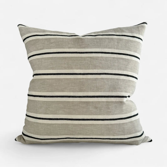 Flow Striped Linen Cushion Cover