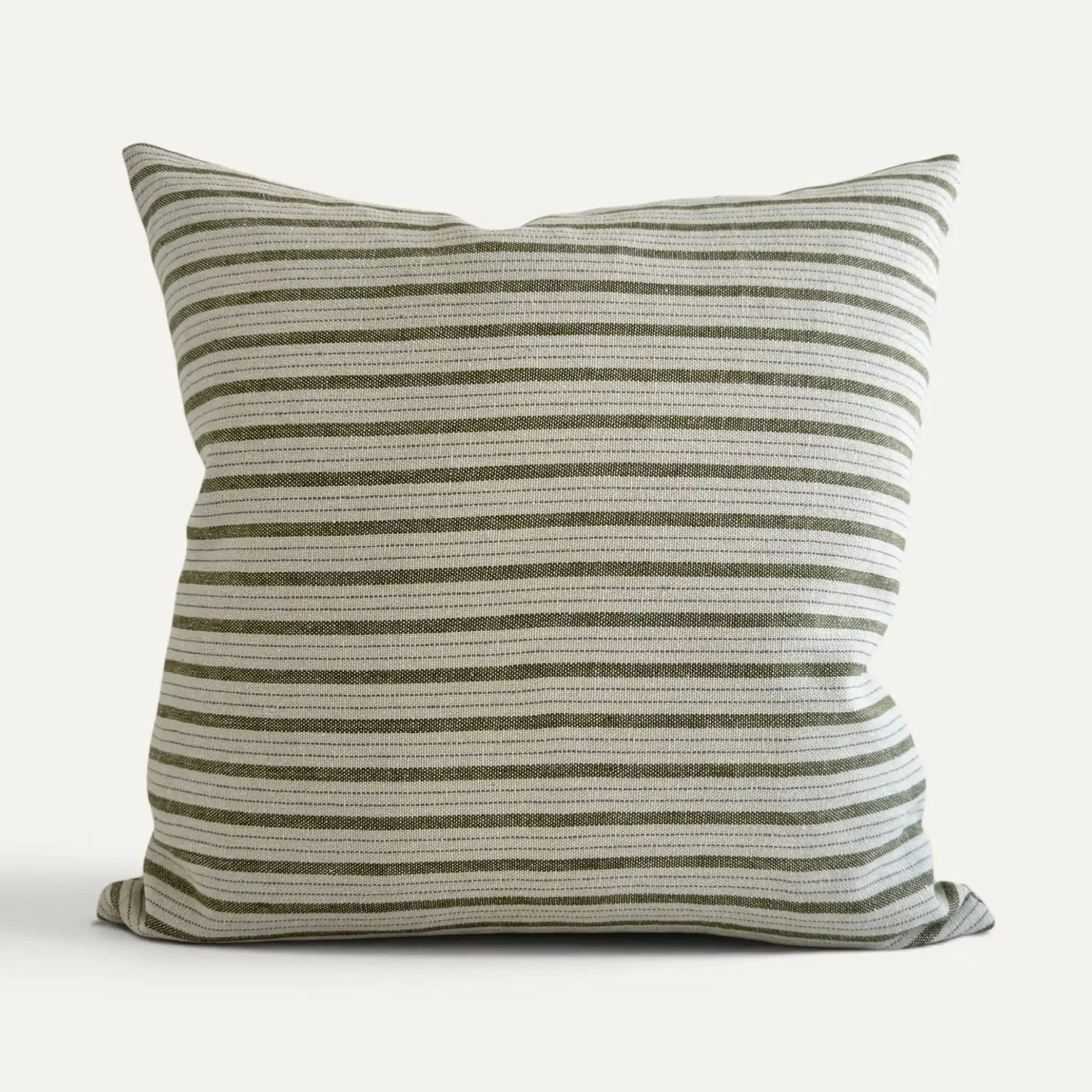Laidback Living Cushion Cover Set – Olive Stripe