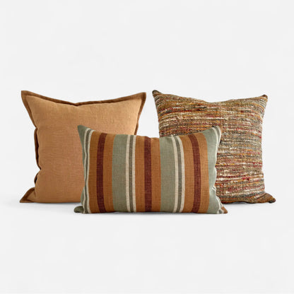 Heritage Cushion Cover Set – Sage/Sienna