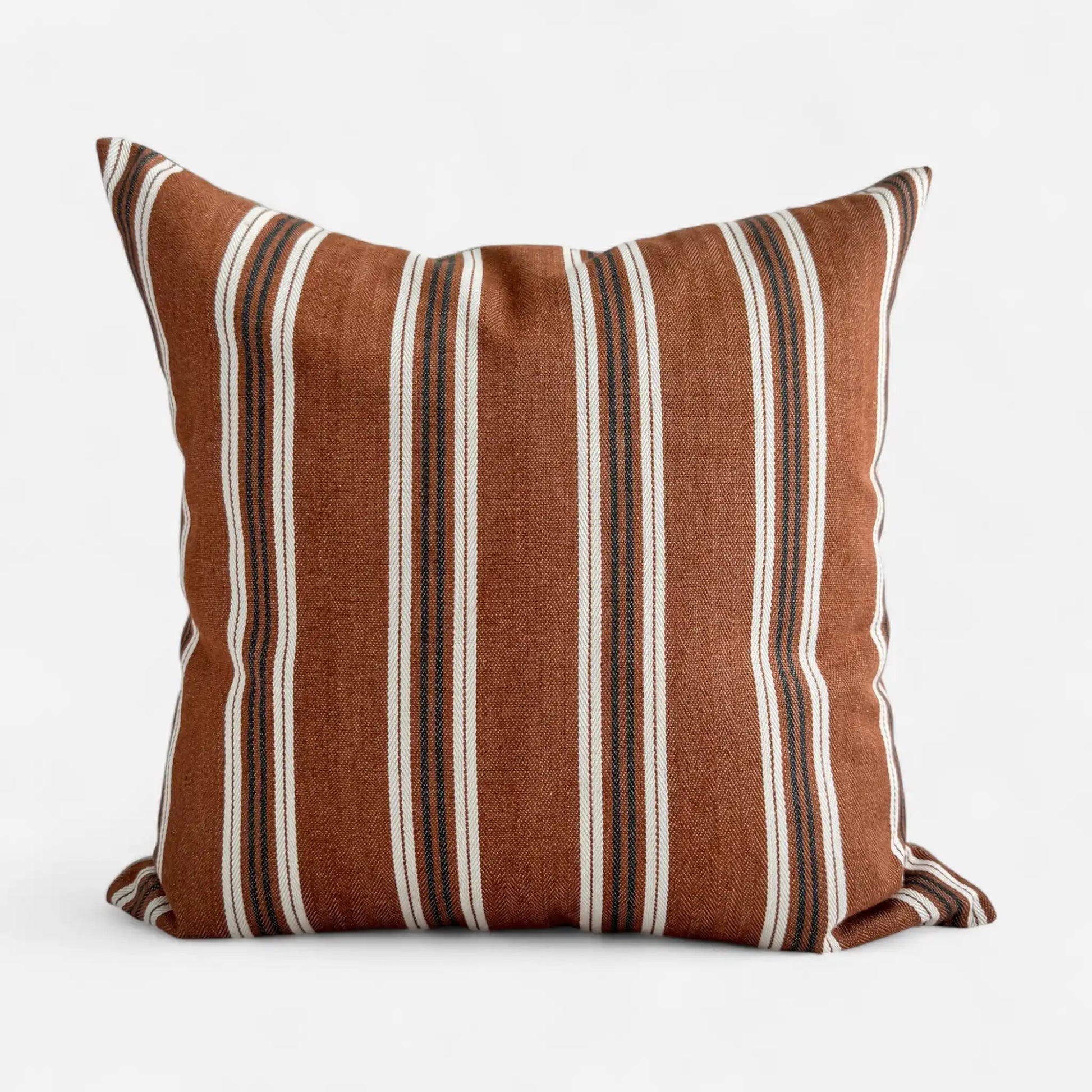 Joy of Living Brick Red Striped Cushion Cover