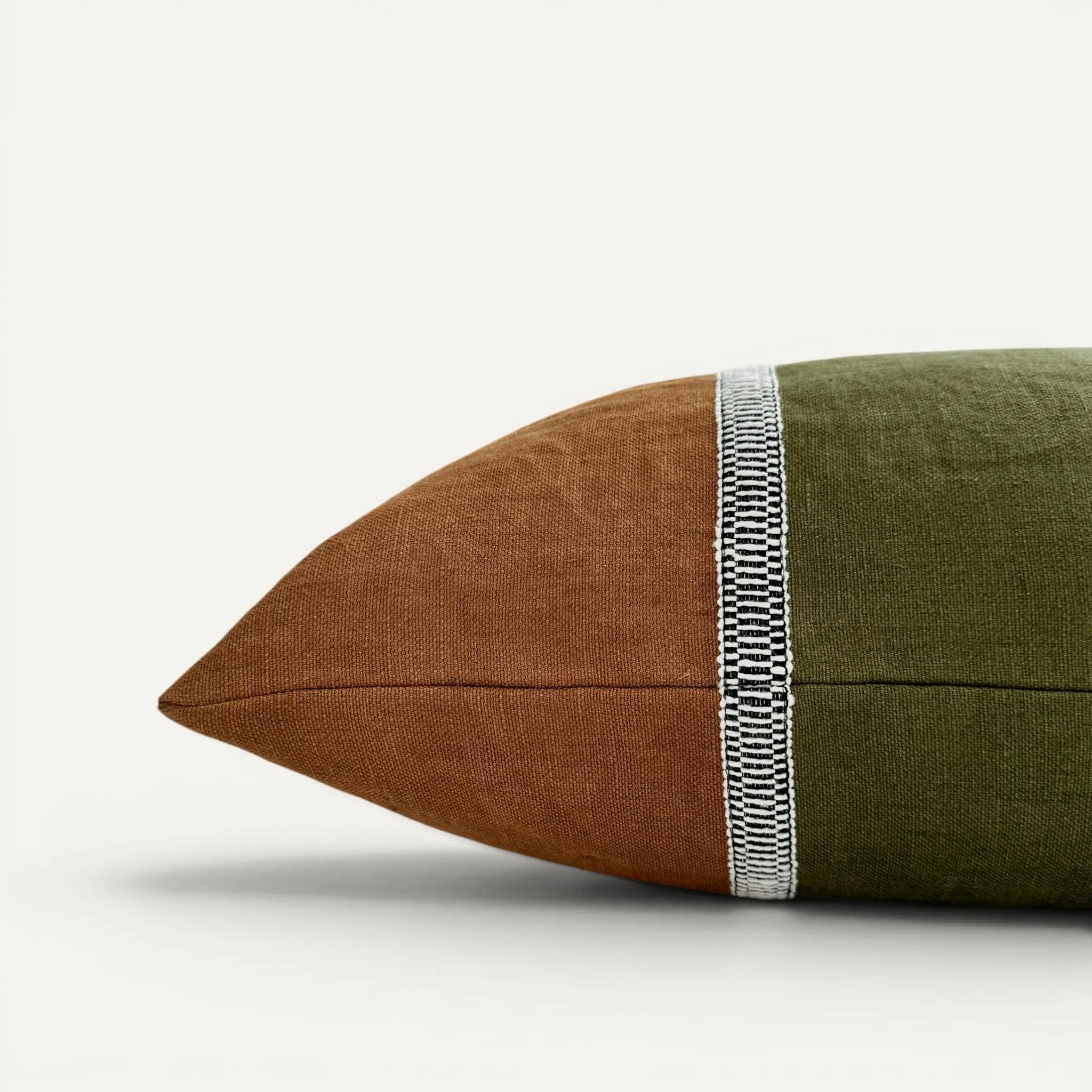 Horizon Linen Cushion Cover – Olive