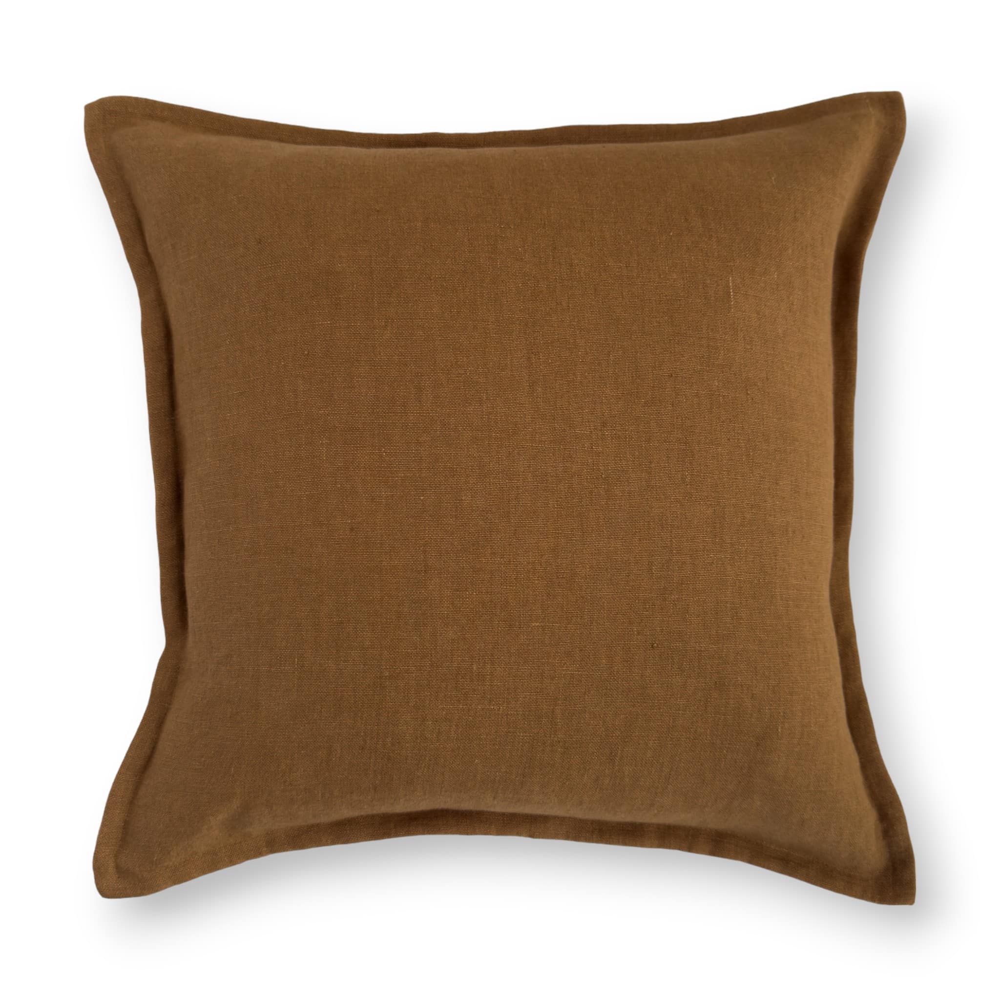Brown linen cushion cover, 50x50 cm