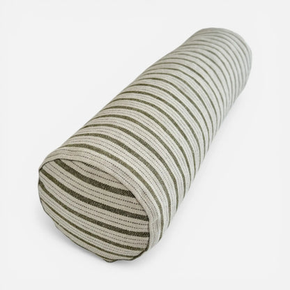 Moments Striped Bolster Cushion – Olive