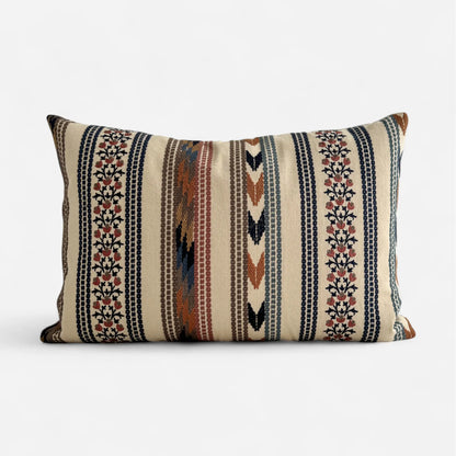 Atelier Embroidered Floral Stripe Cushion Cover
