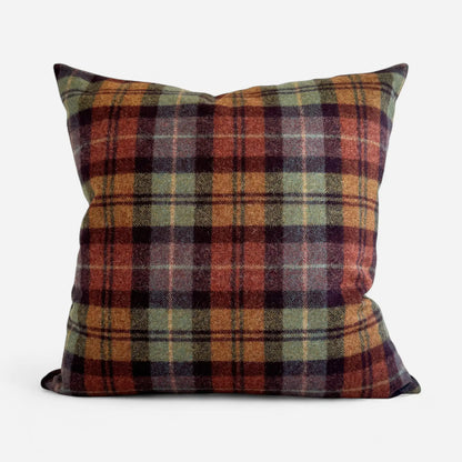 Woodland Check Wool Cushion Cover